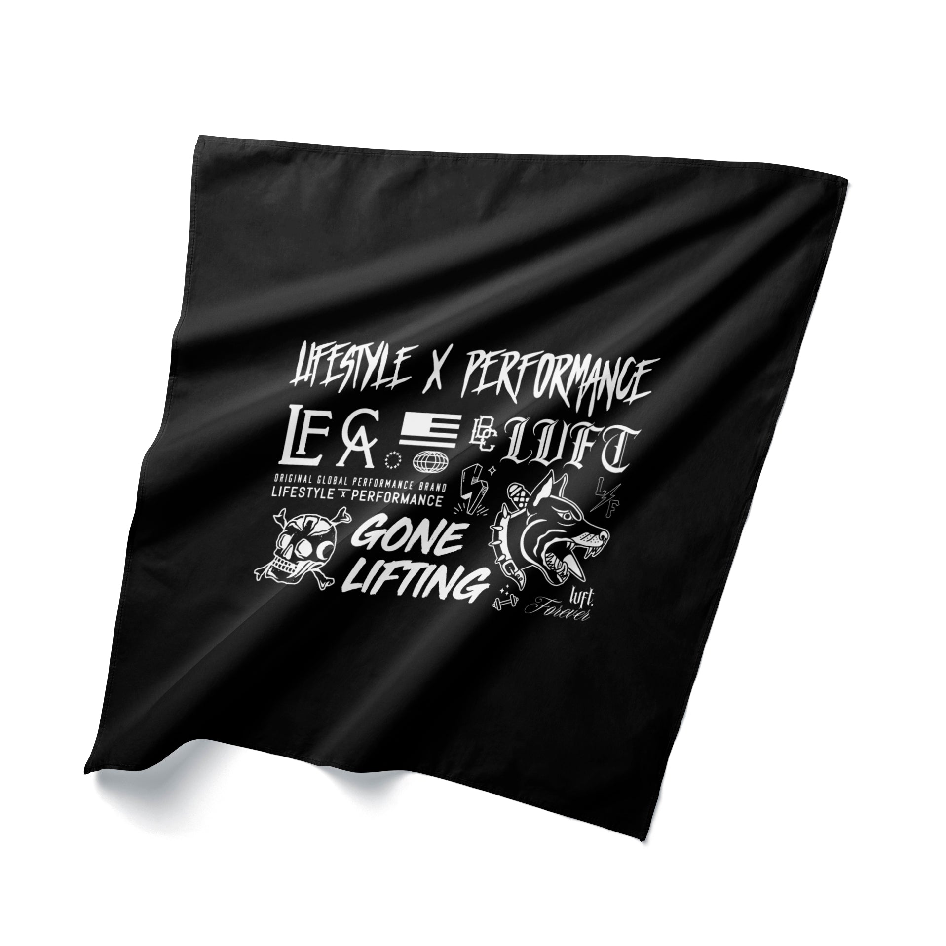 Doodles Bandana - Black/White