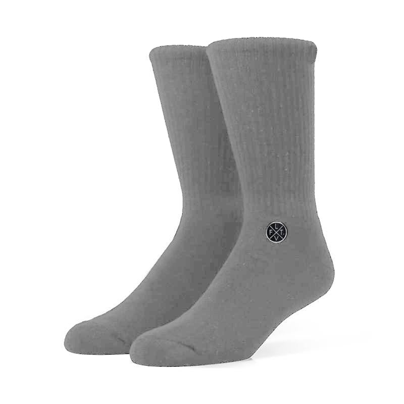 Stamped Socks - Heather Grey