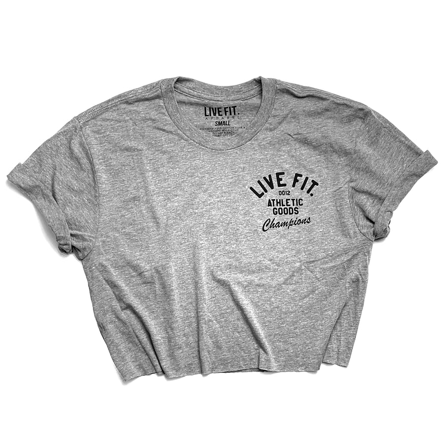 Athletic goods Crop Tee - Heather Grey