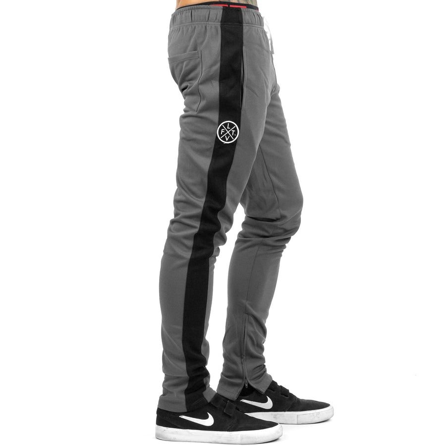 Slim Trackies Black Grey Live Fit. Apparel