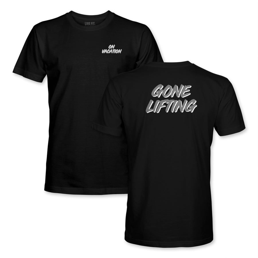 Gone Lifting Tee - Grey/White