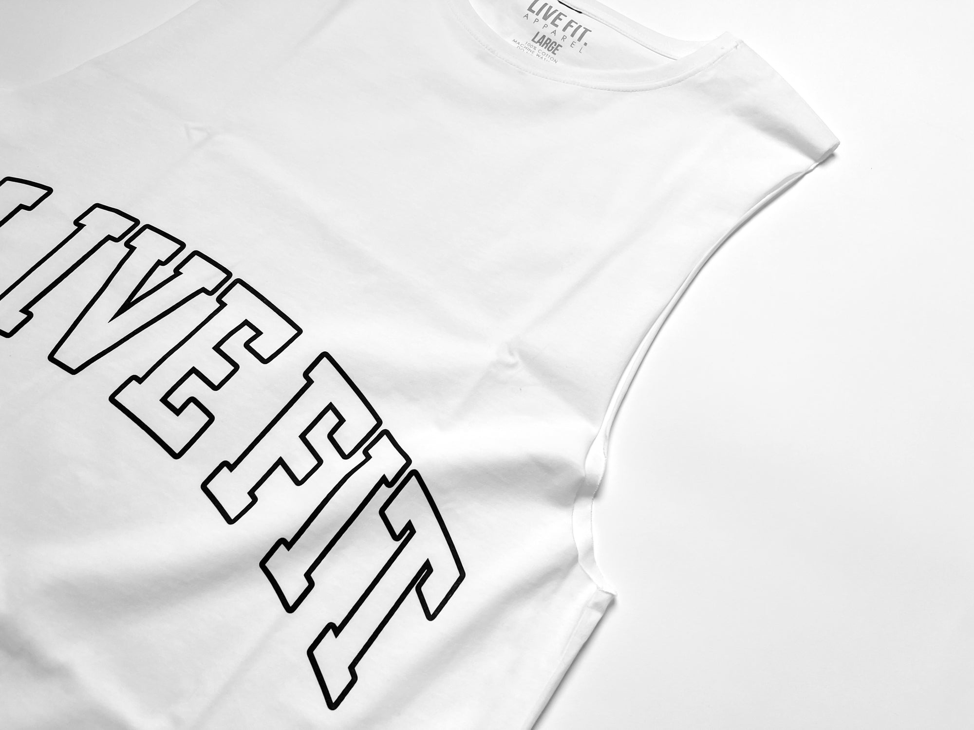 Letterman Muscle Tank - White