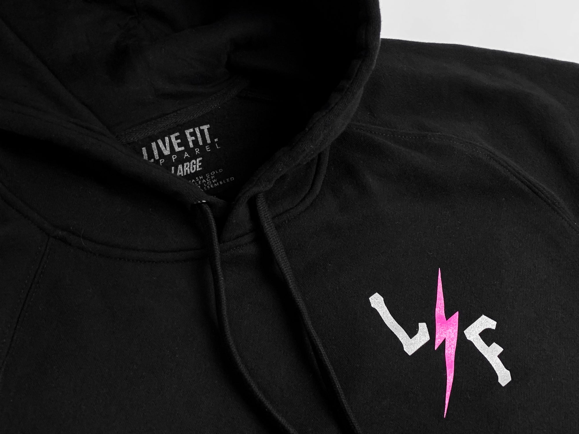 RT Bolt Hoodie - Black / Pink