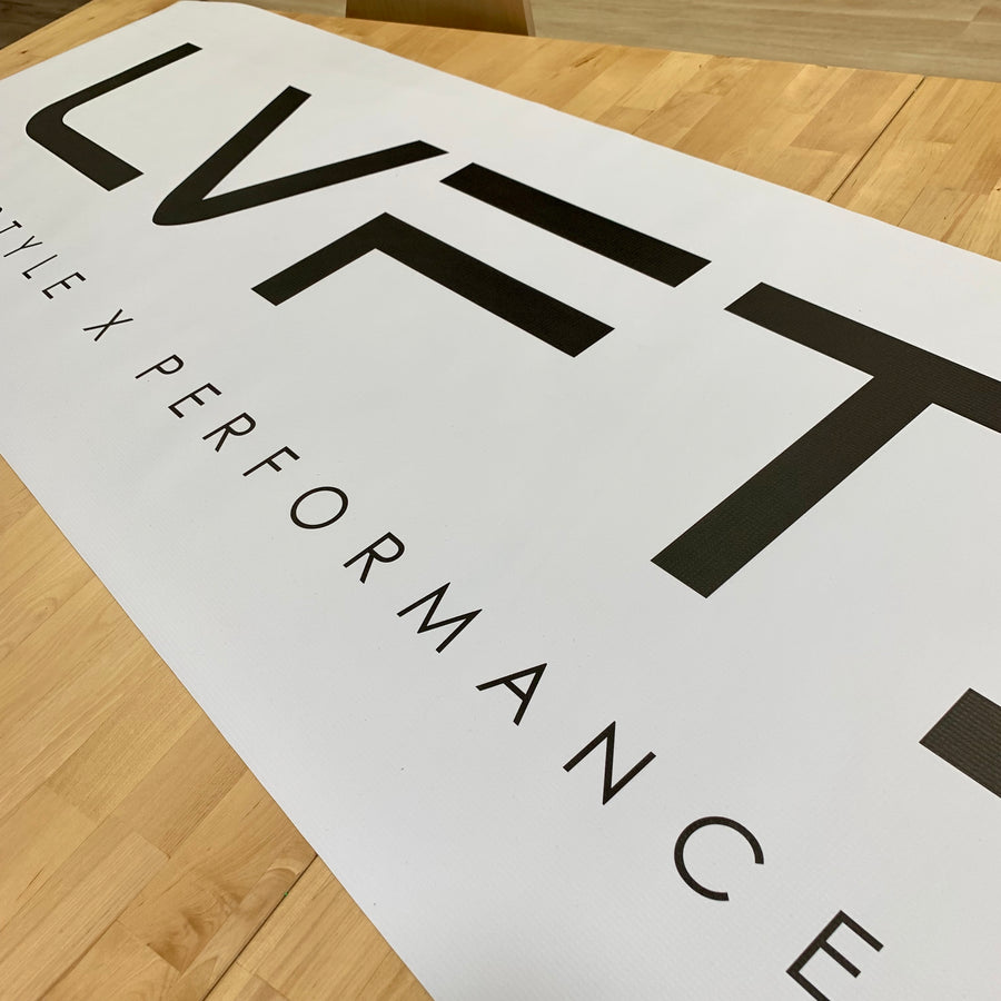 Live Fit Apparel LVFT Vinyl Banner - White - LVFT 