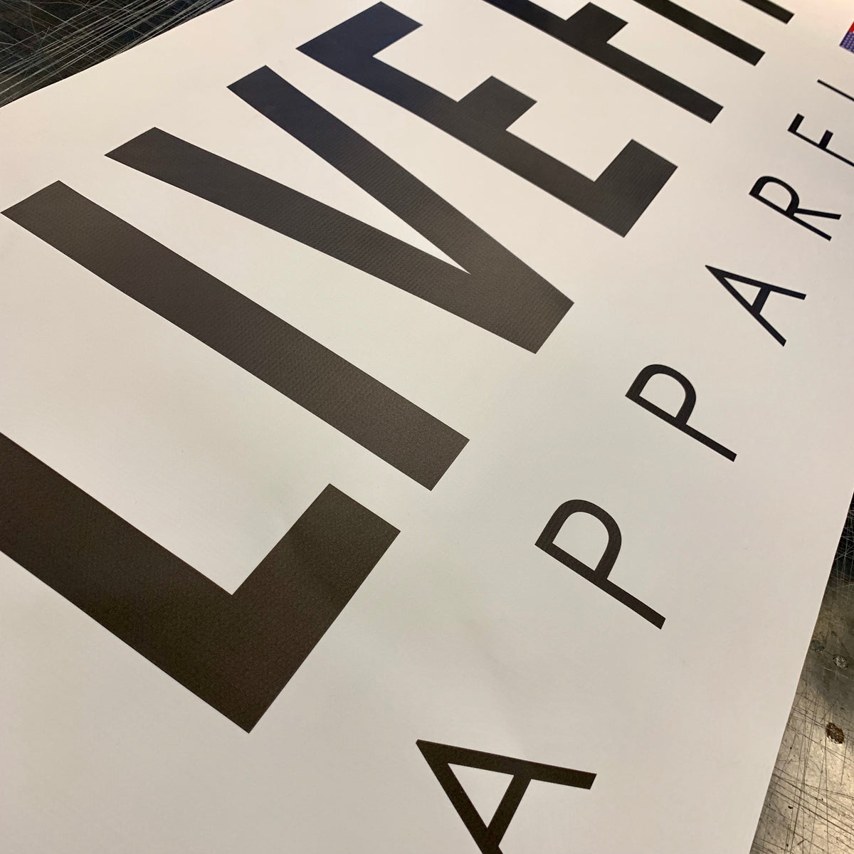 Live Fit Apparel Live Fit  Vinyl Banner - White - LVFT 