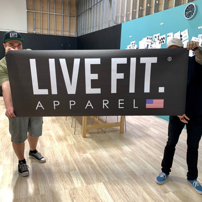 Live Fit Apparel Live Fit  Vinyl Banner - Black - LVFT