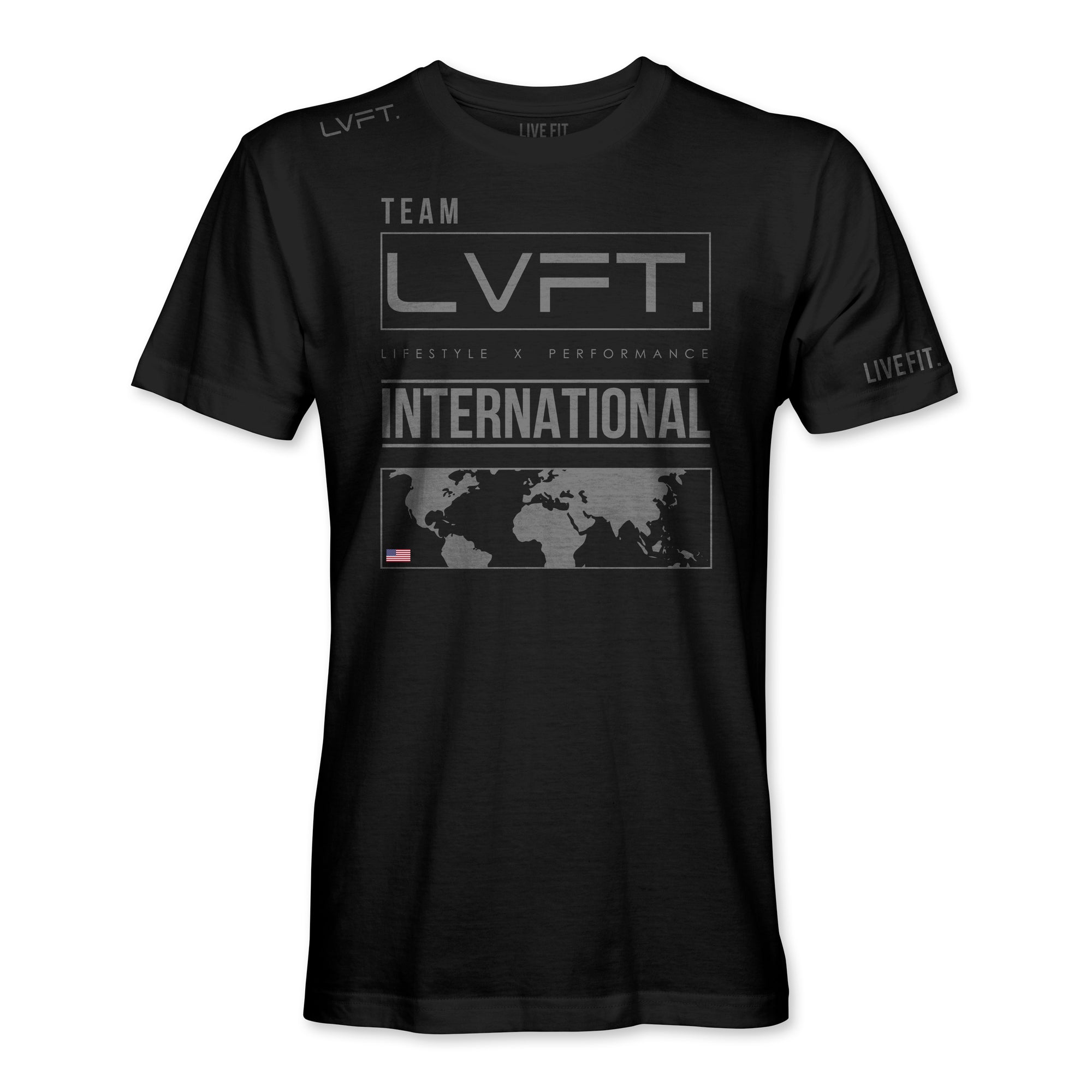 International Tee- Black/Grey