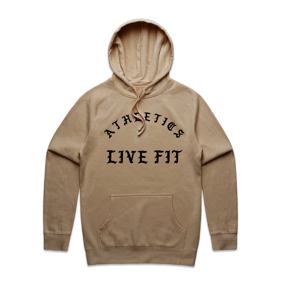 Athletics Short Sleeve Hoodie- White - Live Fit. Apparel