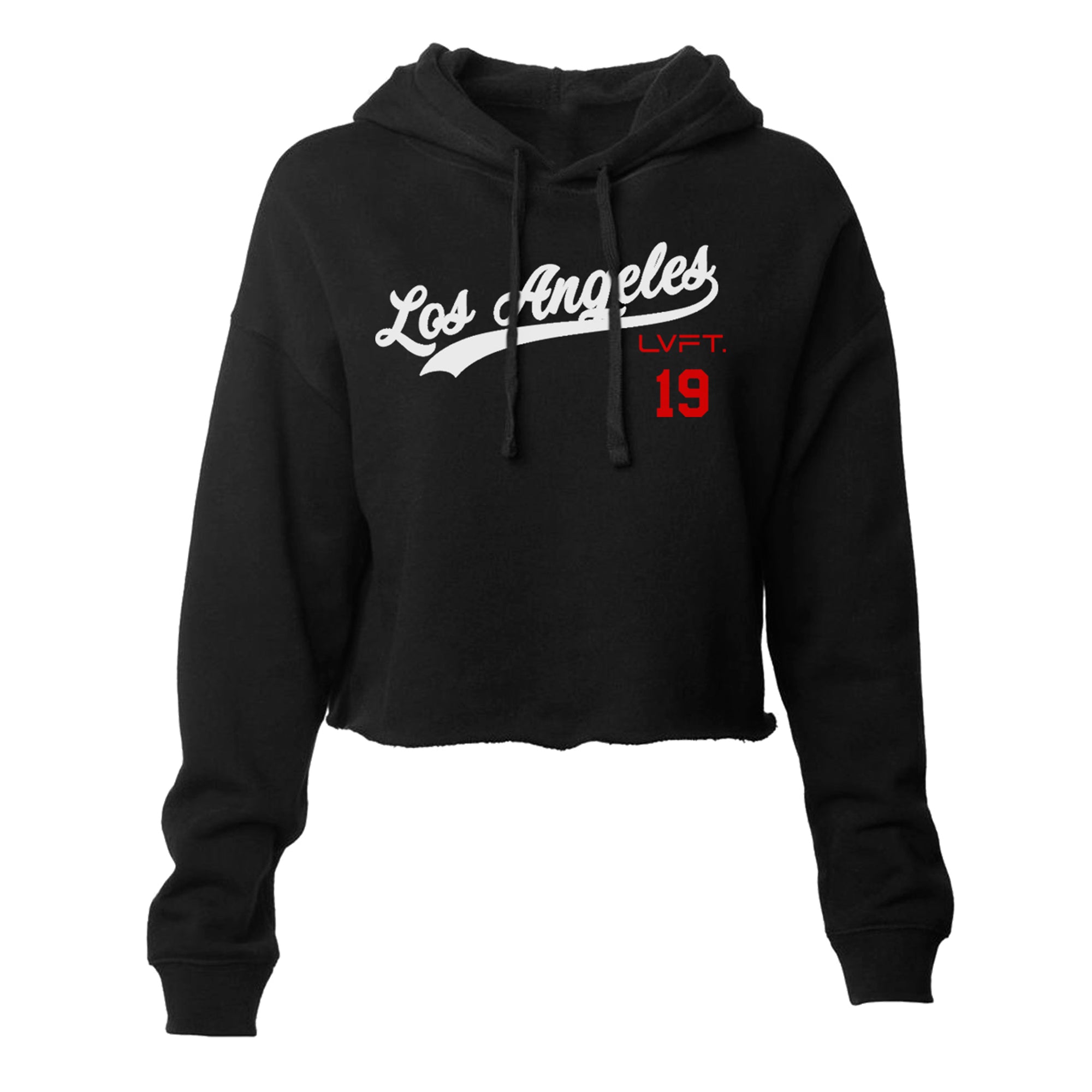 LA Crop Hoodie - Black