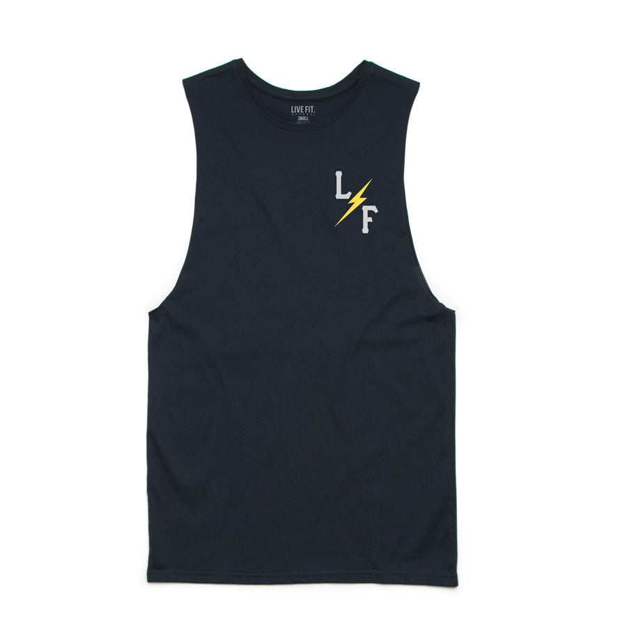 Varsity L/F Long Cut Off- Navy