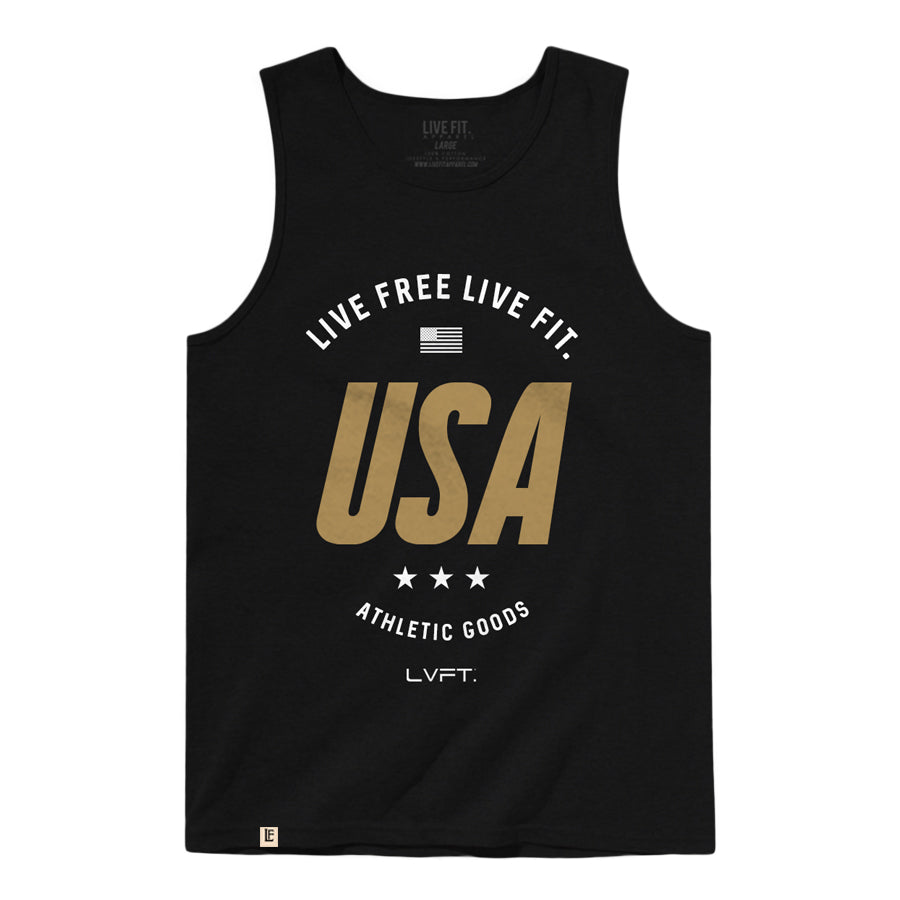 Live Fit Apparel Live Free Tank - Black - LVFT