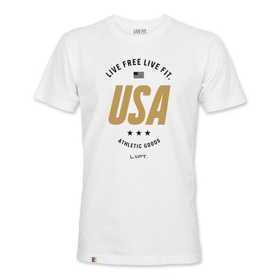 Live Fit Apparel Live Free Tee - White - LVFT