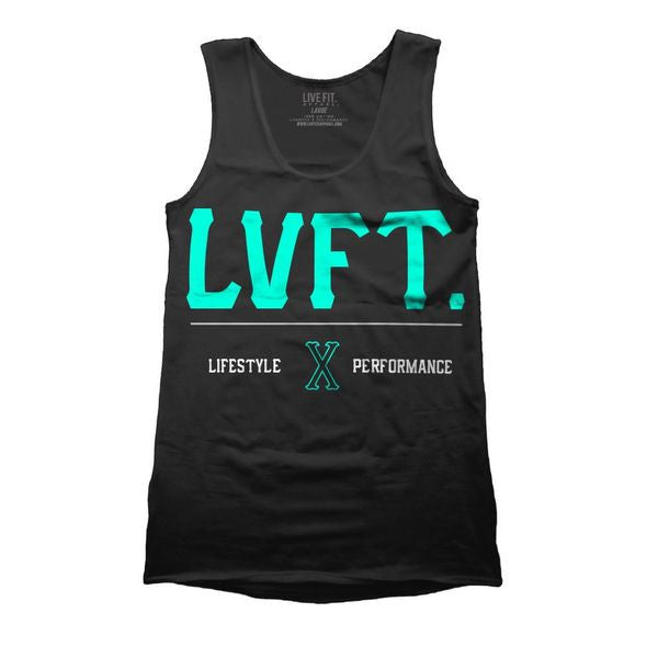 Varsity Tank - Black/Turquoise