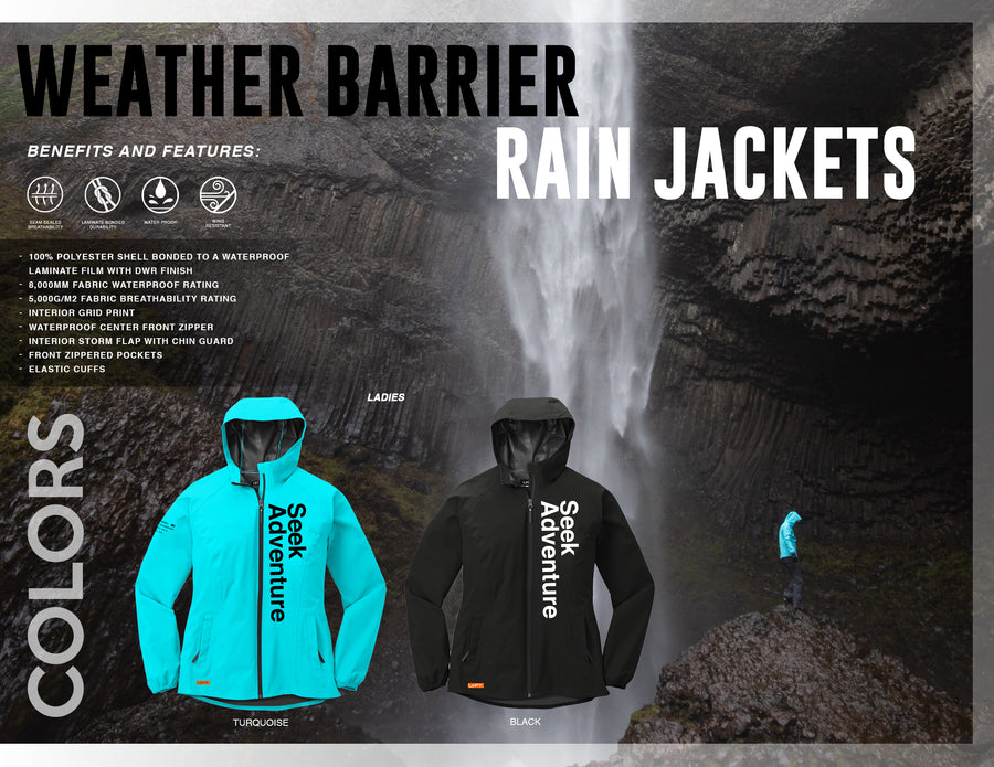 Ladies Weatherproof Jacket - Black/White