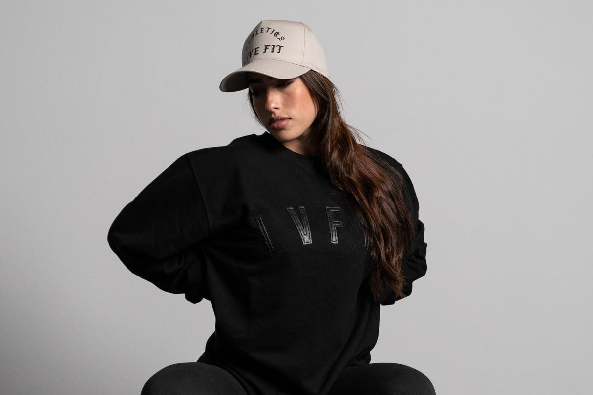 Leather Cut Out Crewneck