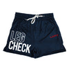 LEG CHECK Mesh Kick Boxing Shorts - Navy / Red