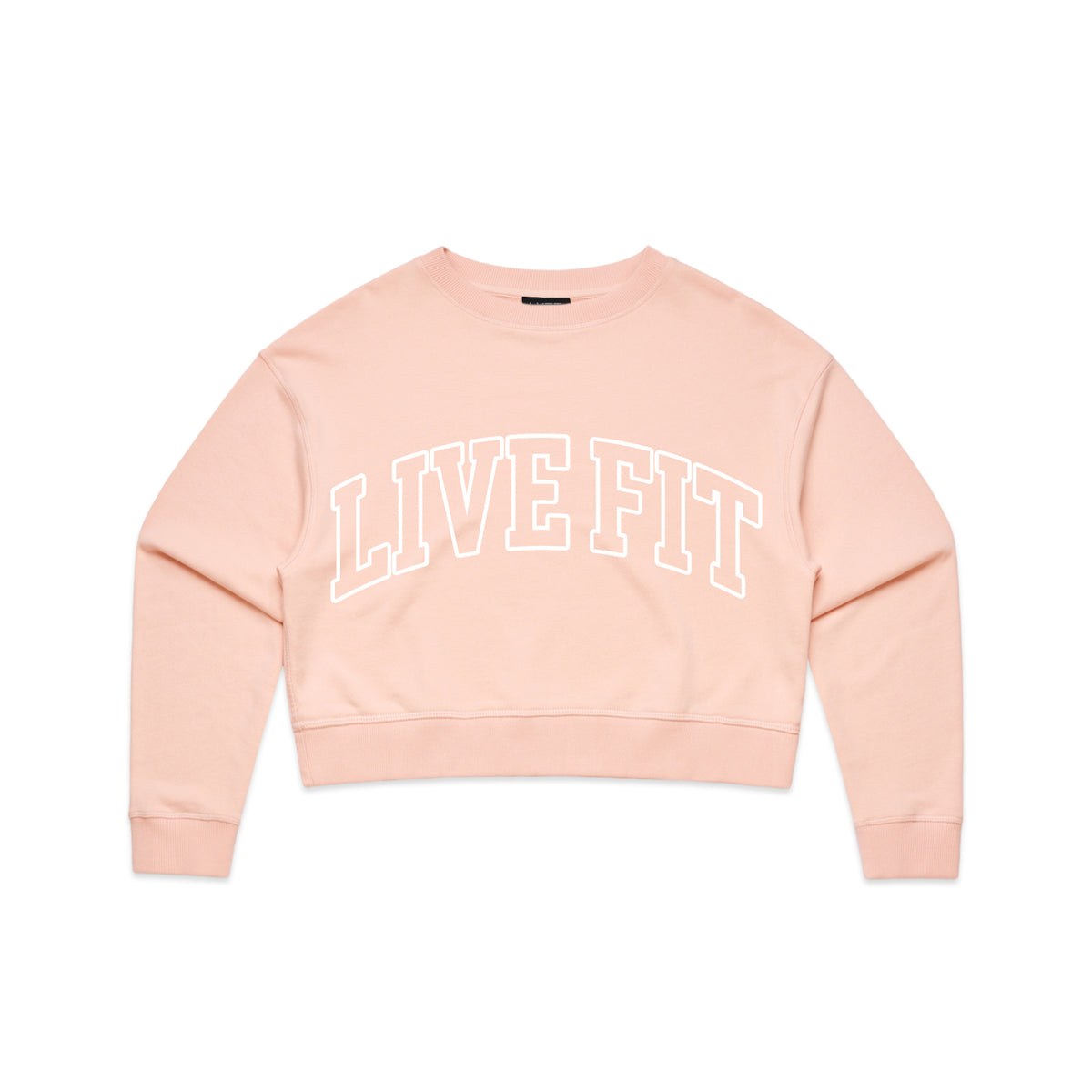 Letterman Crop Crewneck - Bubblegum