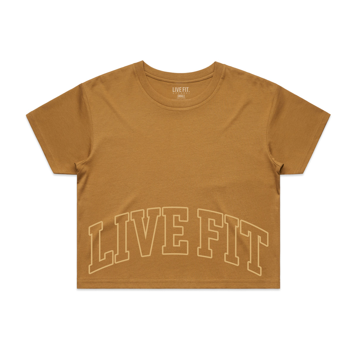 Letterman Crop Tee - Caramel