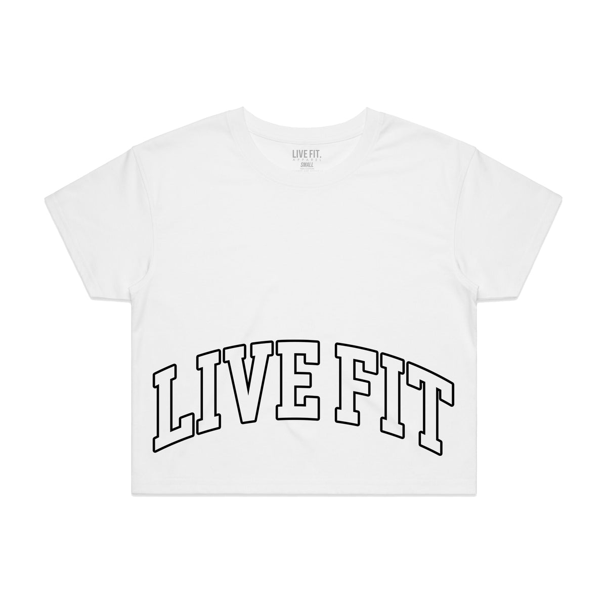 Letterman Crop Tee - White