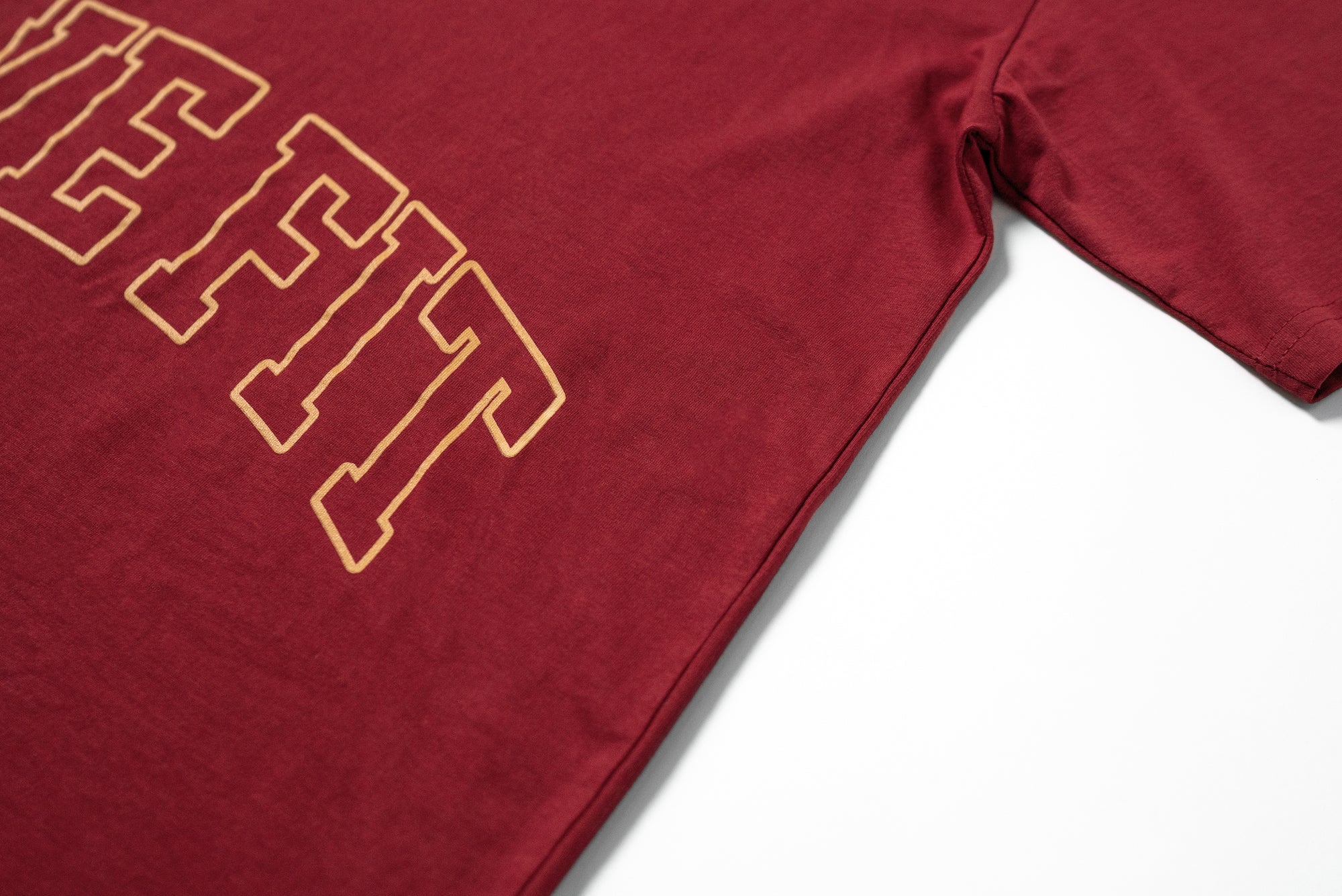 Letterman Heavy Tee -  Maroon