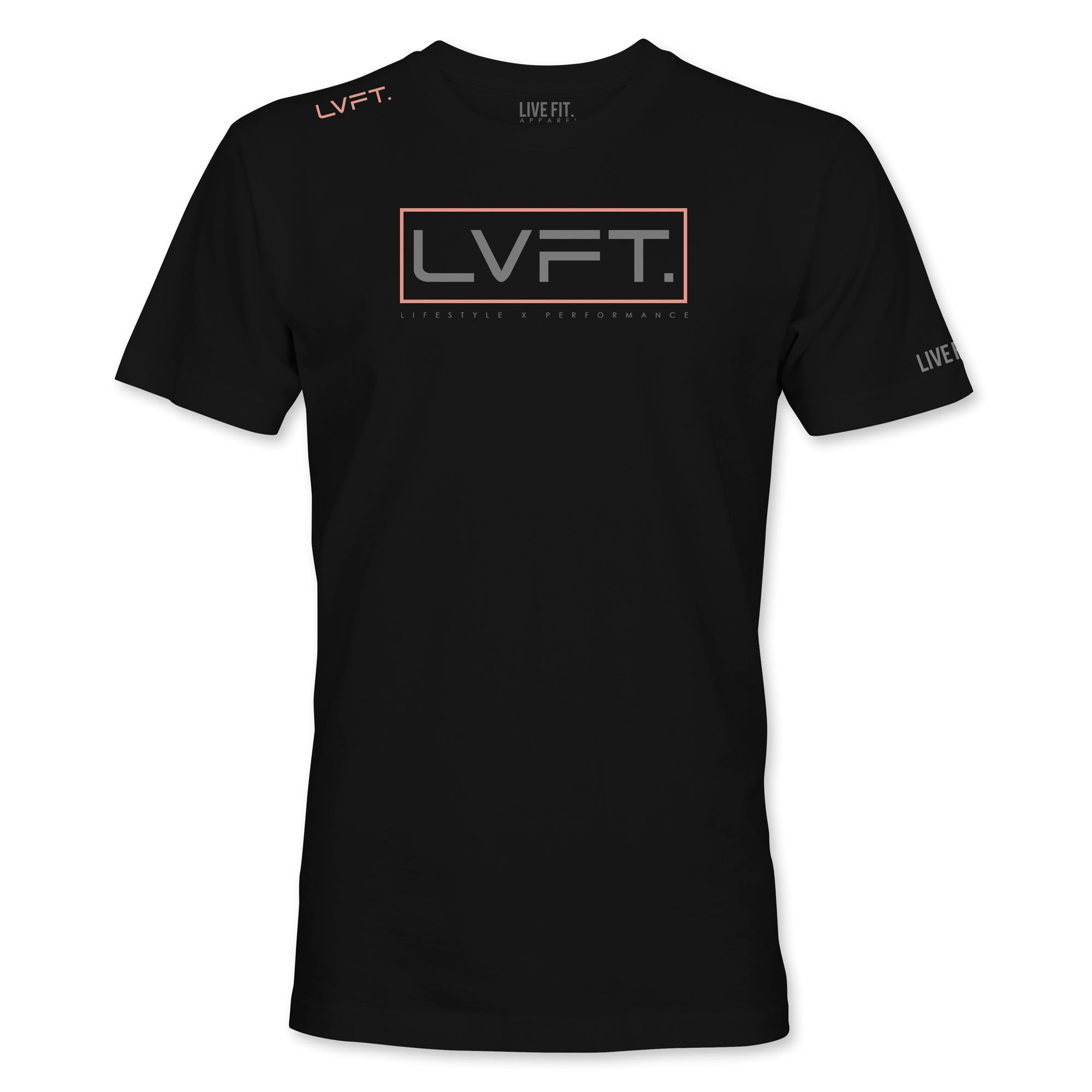 LVFT. Lifestyle Tee - Black/Peach