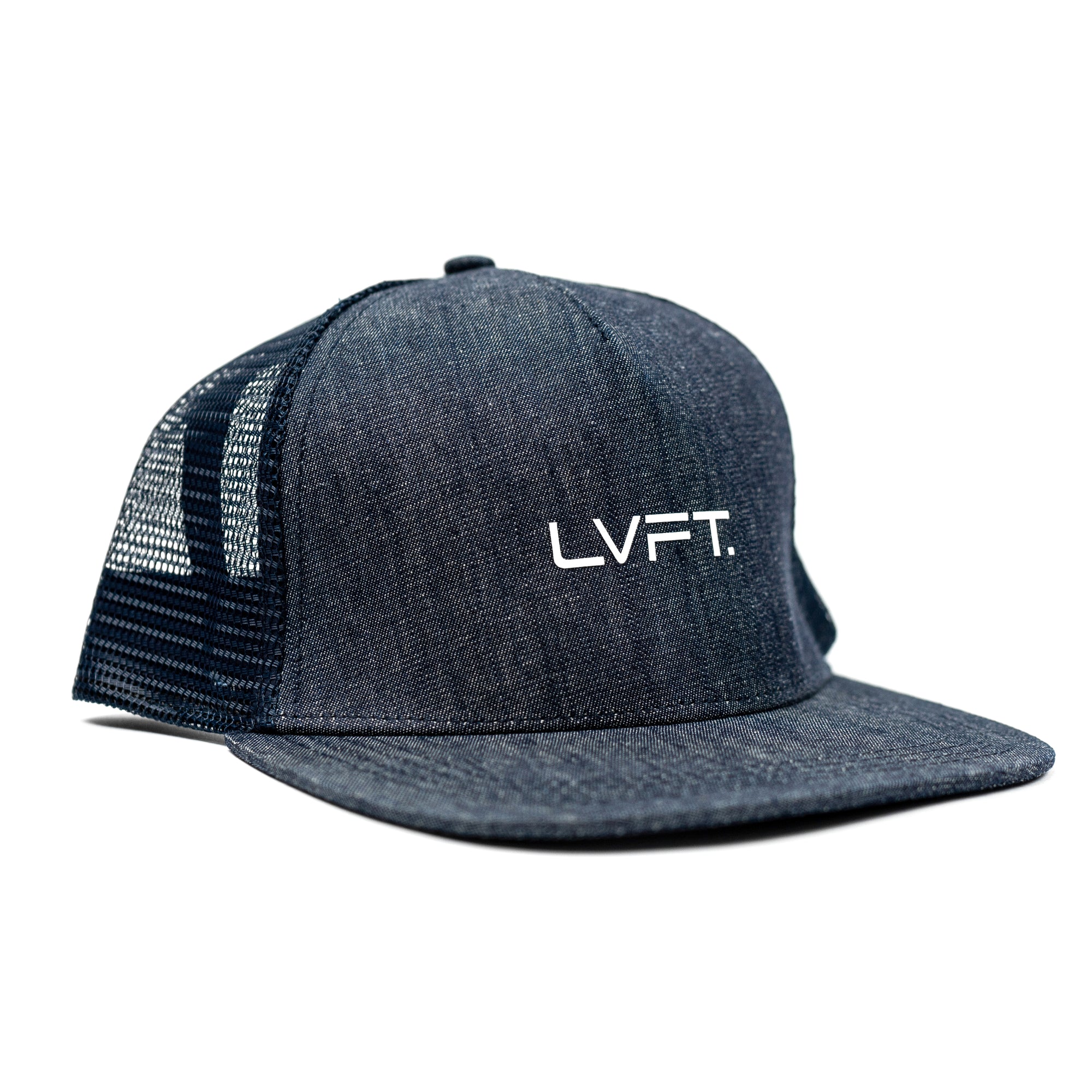 Denim Trucker Snapback - Navy