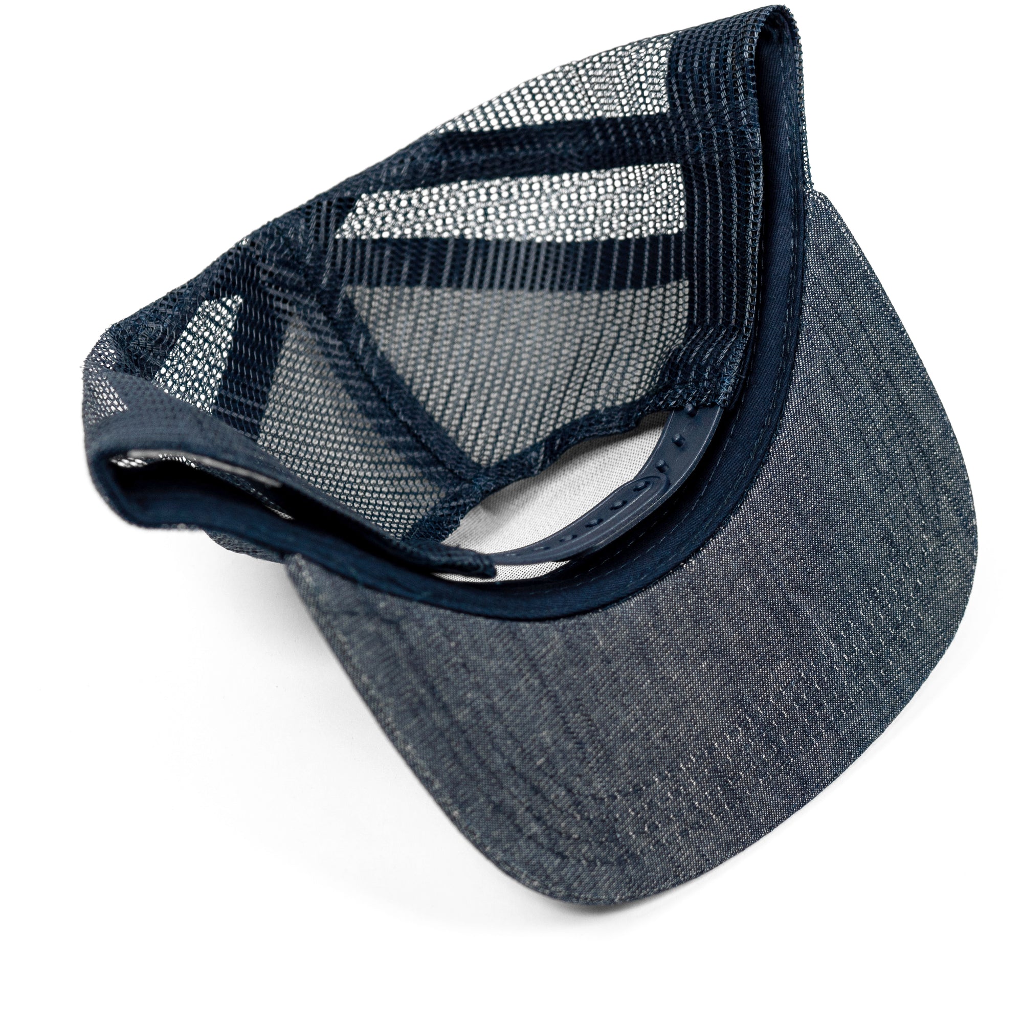 Denim Trucker Snapback - Navy