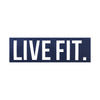Live Fit Apparel Live Fit. 8"  Sticker - Navy - LVFT