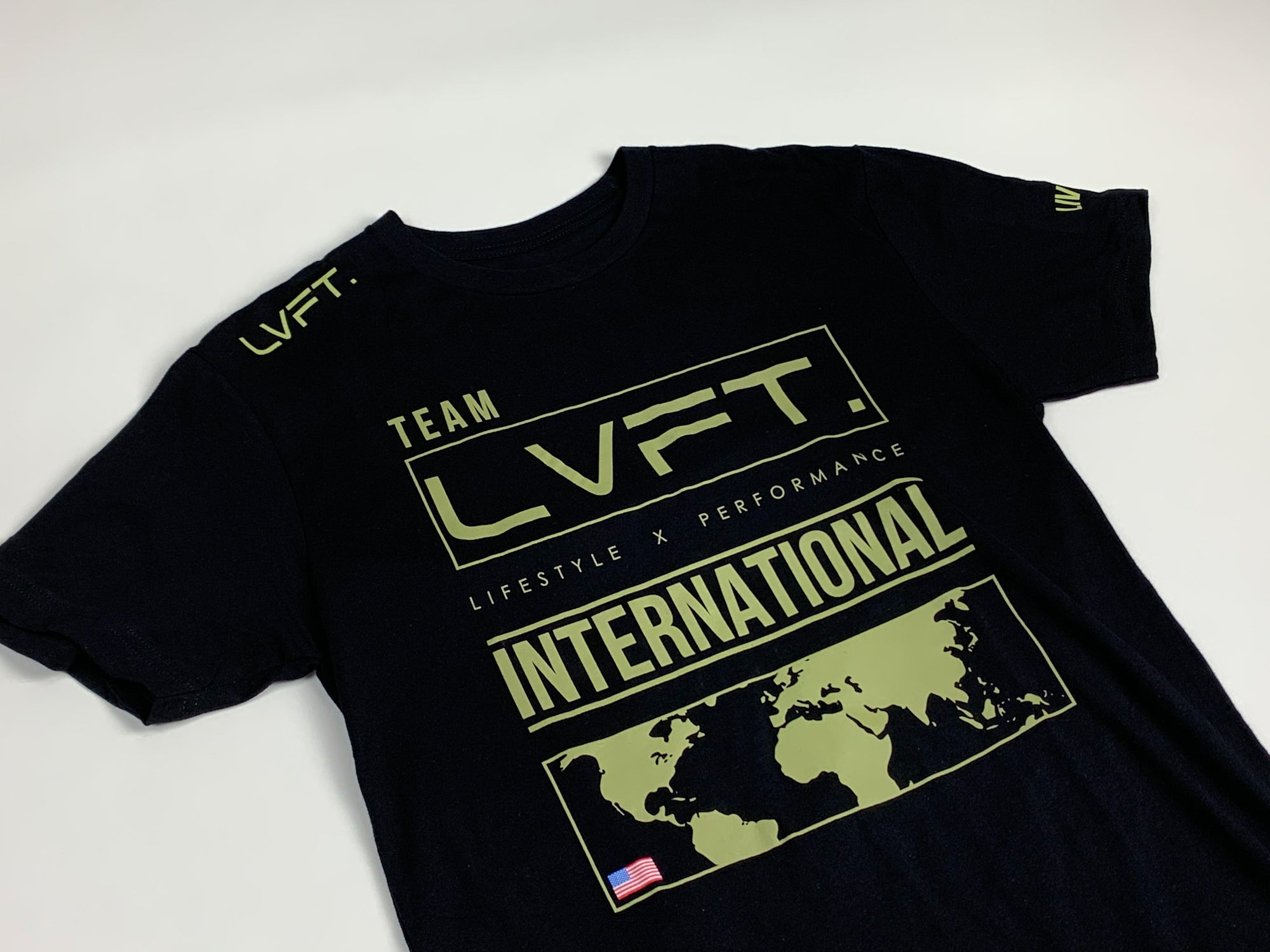 International Tee- Black/Olive