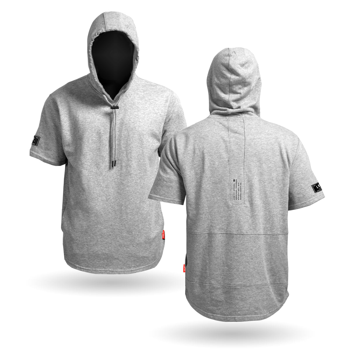 Organic Short Sleeve Trainer Hoodie - Grey