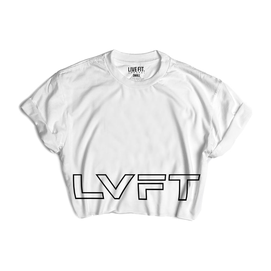 Live Fit Crop Tank-White – GYMLYFE Development store