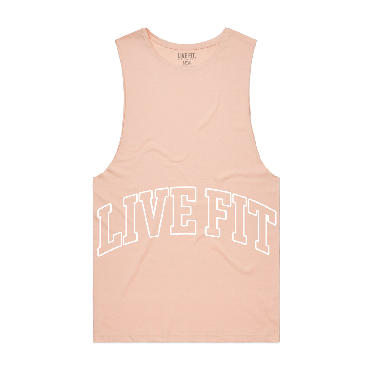 Letterman Muscle Tank - Dusty Rose