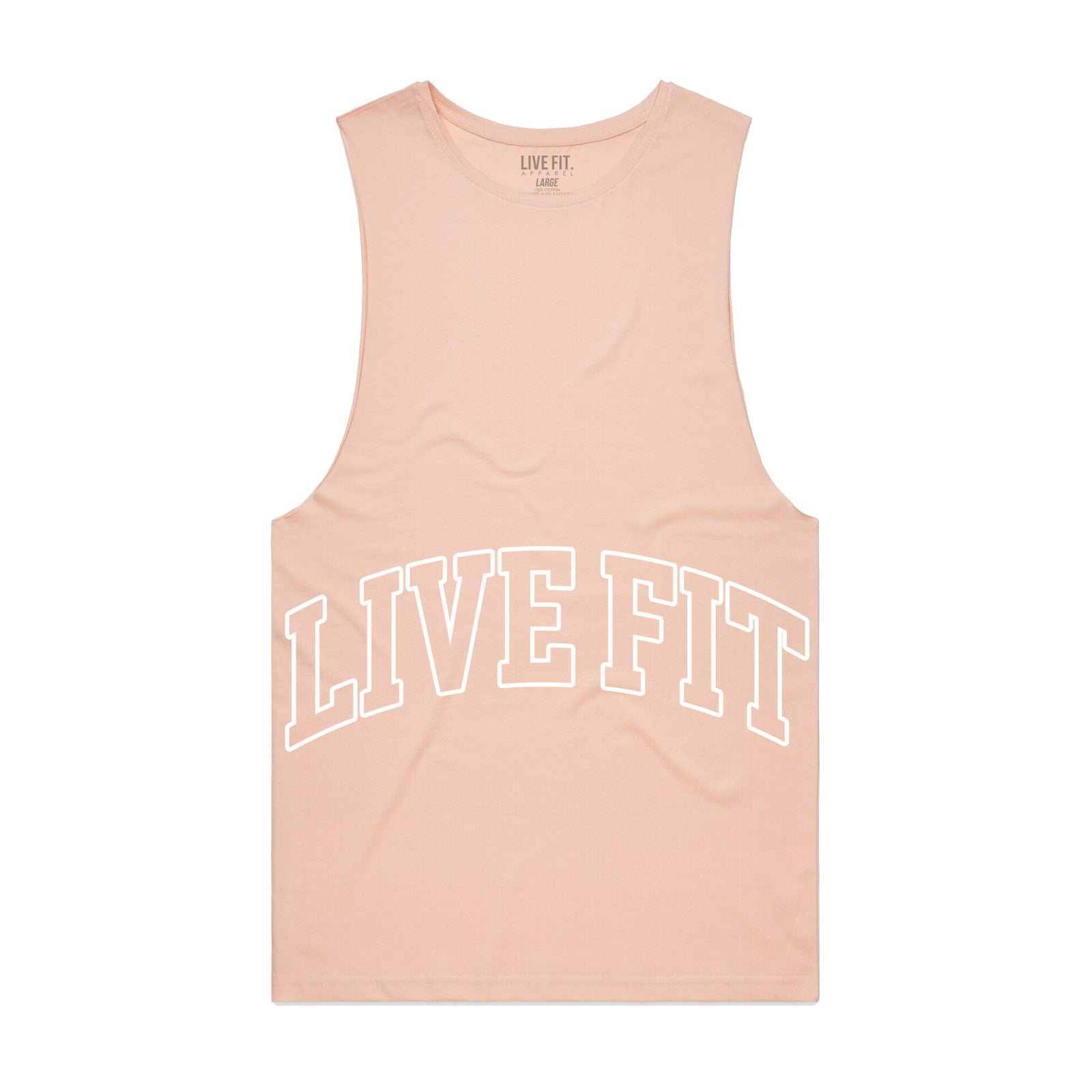 Letterman Muscle Tank - Dusty Rose