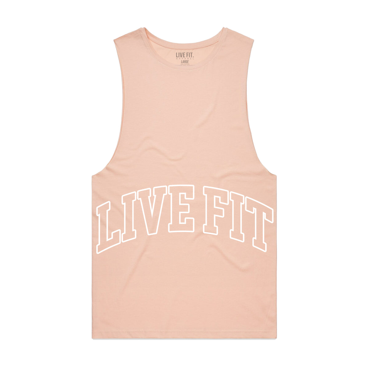 Letterman Muscle Tank - Dusty Rose
