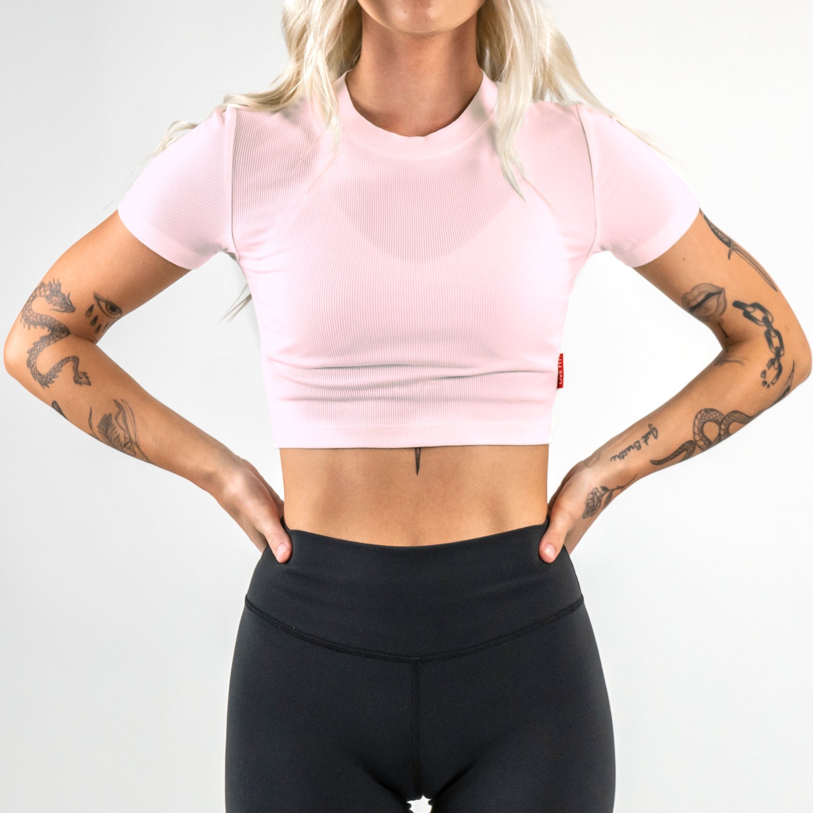 Athleisure Crop Tee- Bubblegum