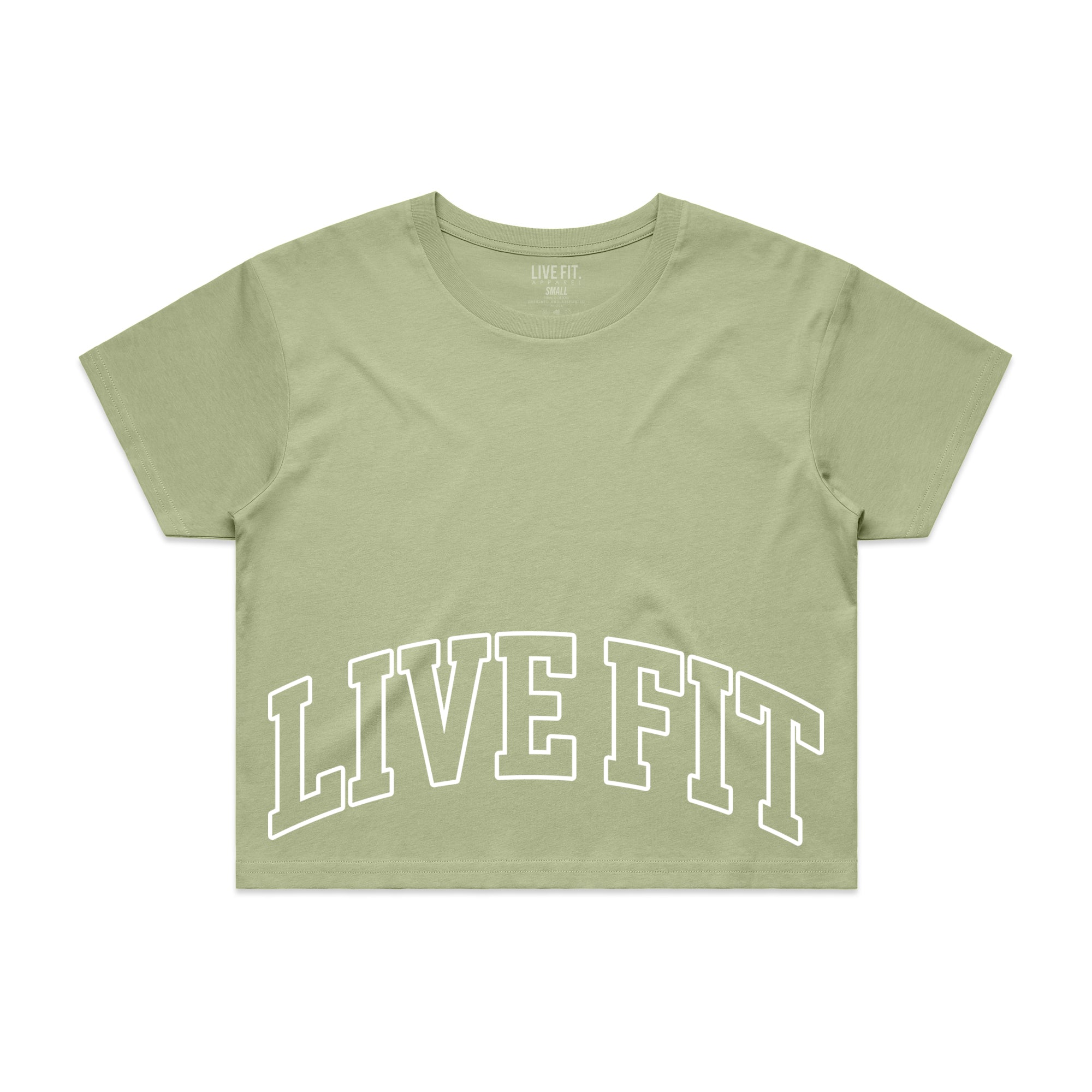 Letterman Crop Tee - Pistachio