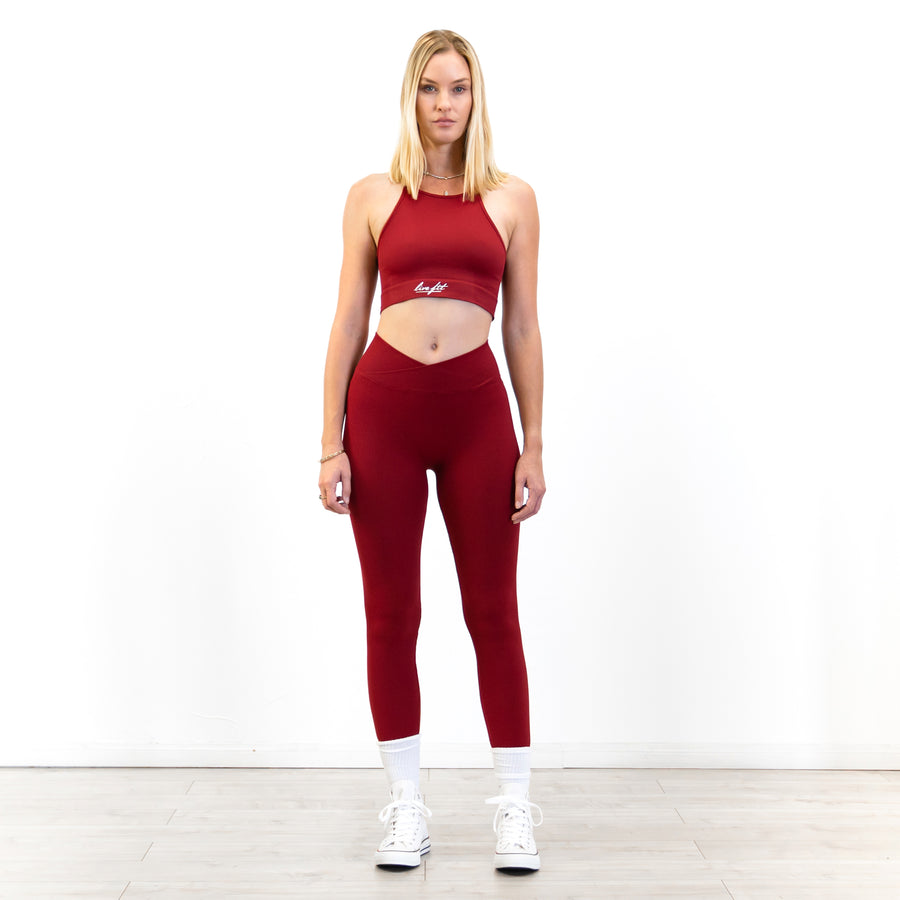 Ribbed Bralette - Crimson