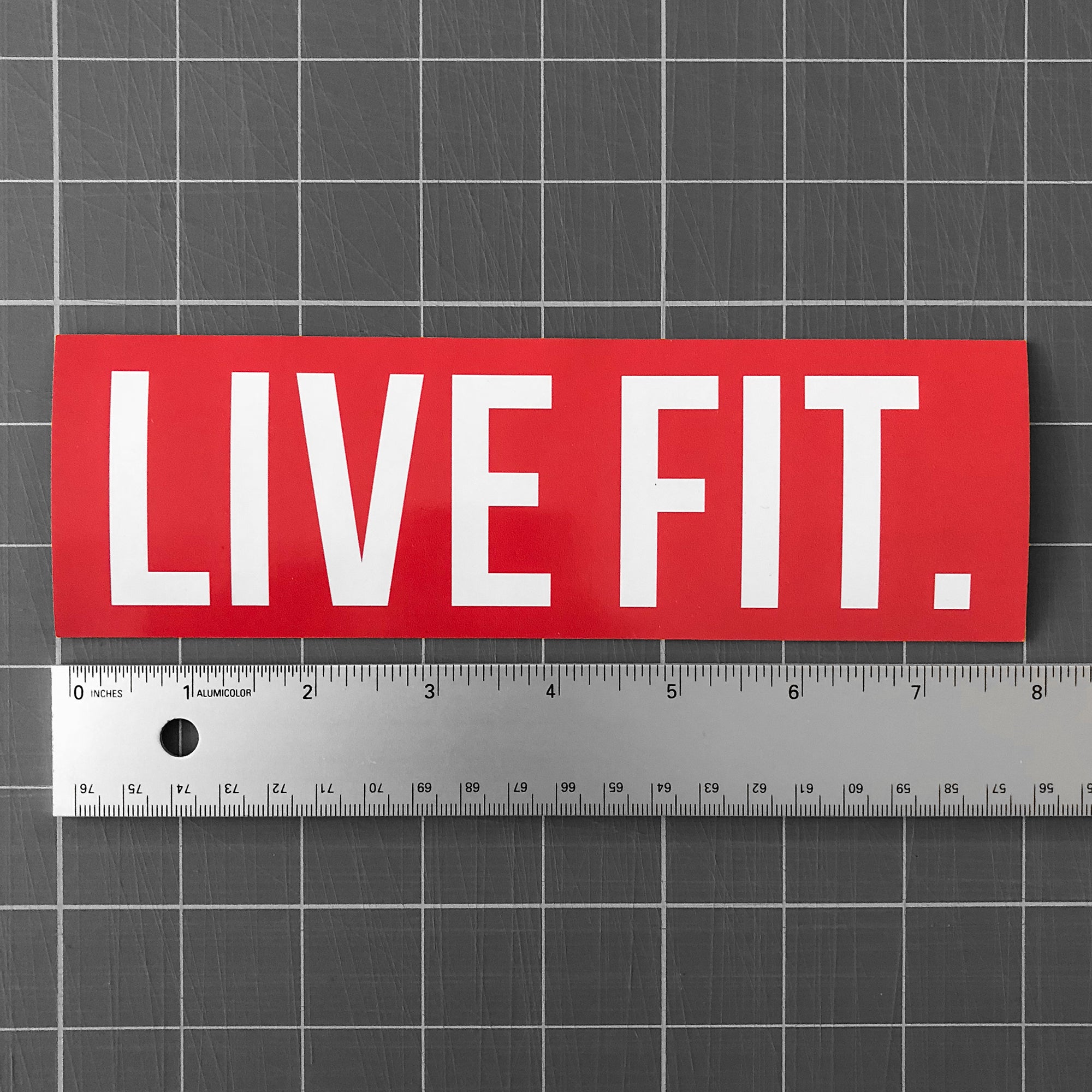 Live Fit Apparel Live Fit. 8"  Sticker - Red - LVFT 