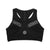 Live Fit Apparel Elite Tech Sports Bra- Black/Silver - LVFT 