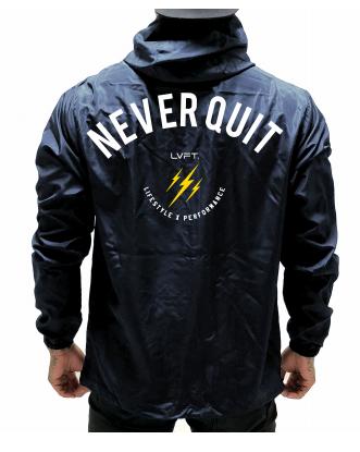 Live Fit Apparel Never Quit Windbreaker - Navy - LVFT 