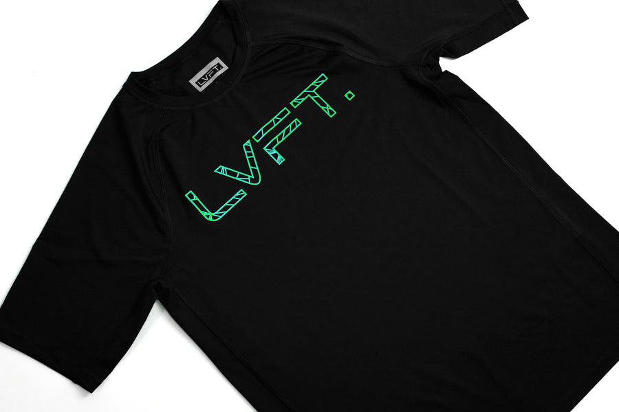 Vector Tee Rash Guard - Black / Teal