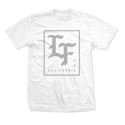 Stamped Tee- White/Grey