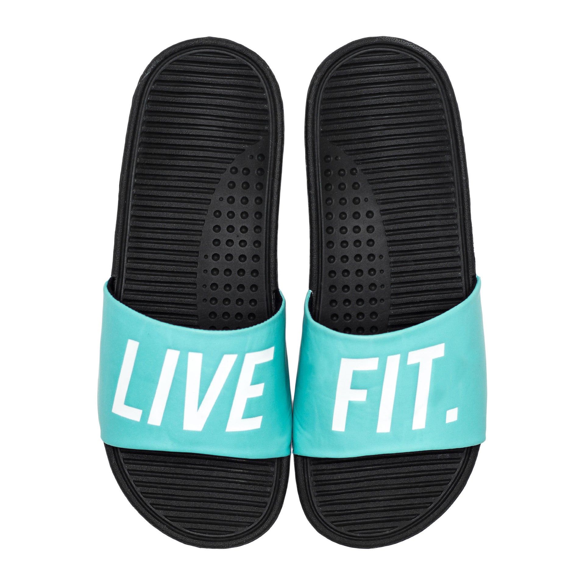 Live Fit Apparel Live Fit. Slides- Teal -LVFT 