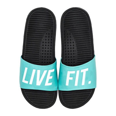 Live Fit Apparel Live Fit. Slides- Teal -LVFT