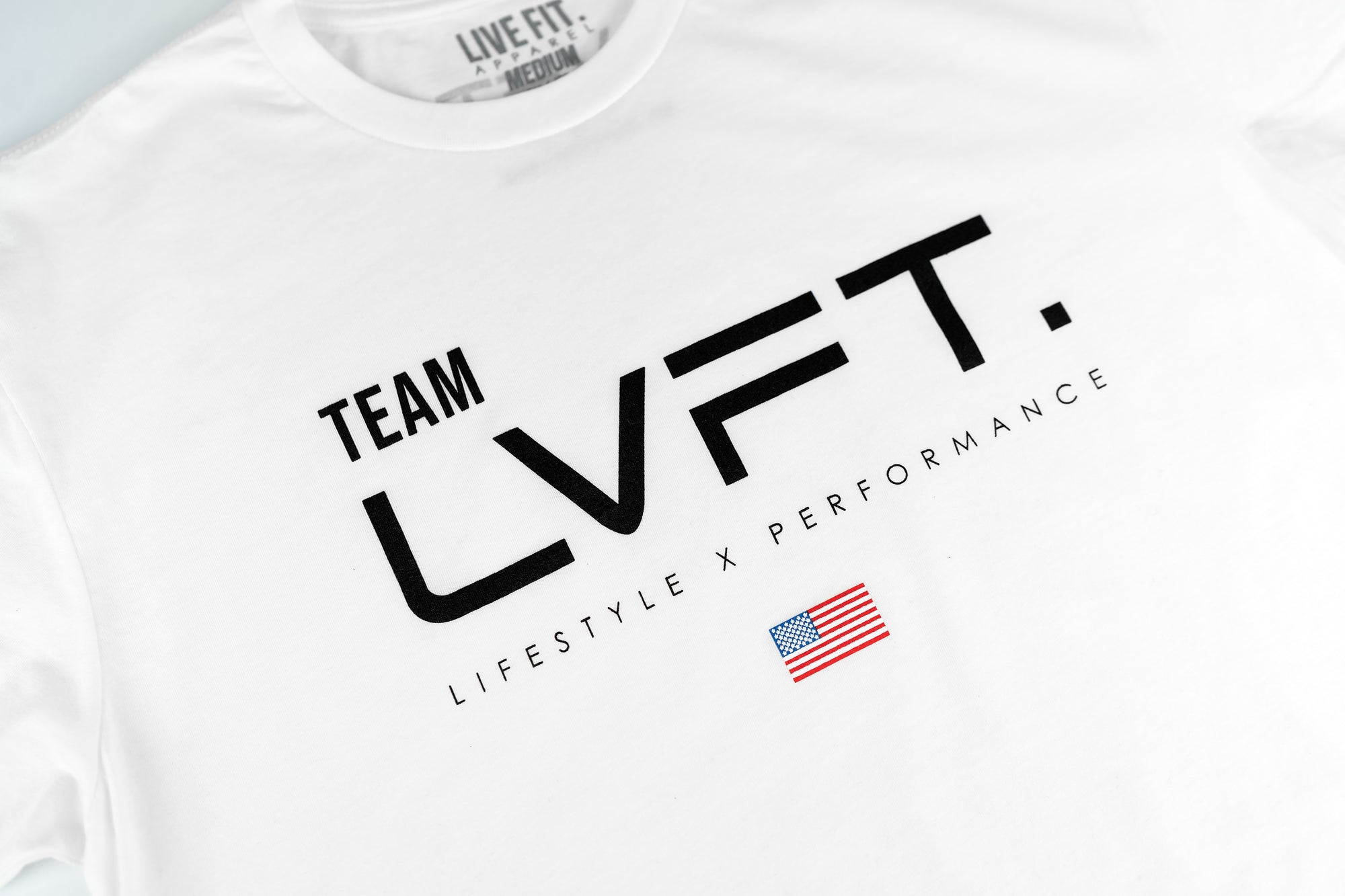 LVFT x Cortez Fight Team Tee - White, Live Fit Apparel