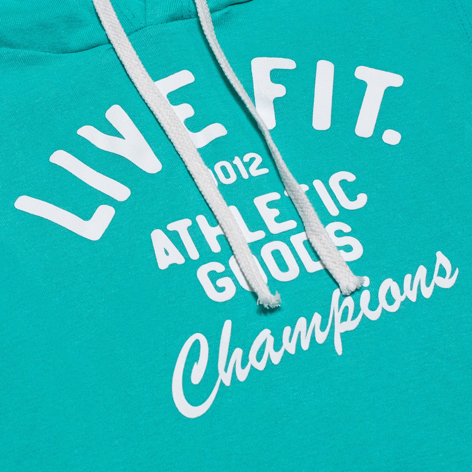 Live Fit Apparel Champions Crop Hoodie - Teal - LVFT 