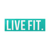 Live Fit Apparel Live Fit. 8"  Sticker - Teal - LVFT 