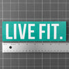 Live Fit Apparel Live Fit. 8"  Sticker - Teal - LVFT
