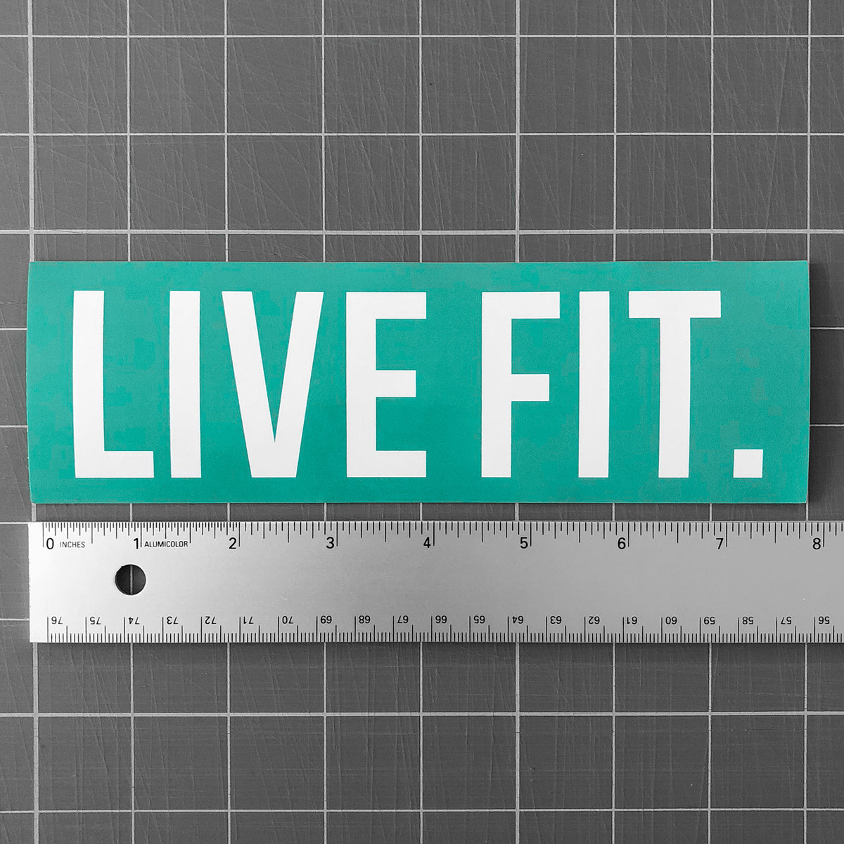 Live Fit Apparel Live Fit. 8"  Sticker - Teal - LVFT 