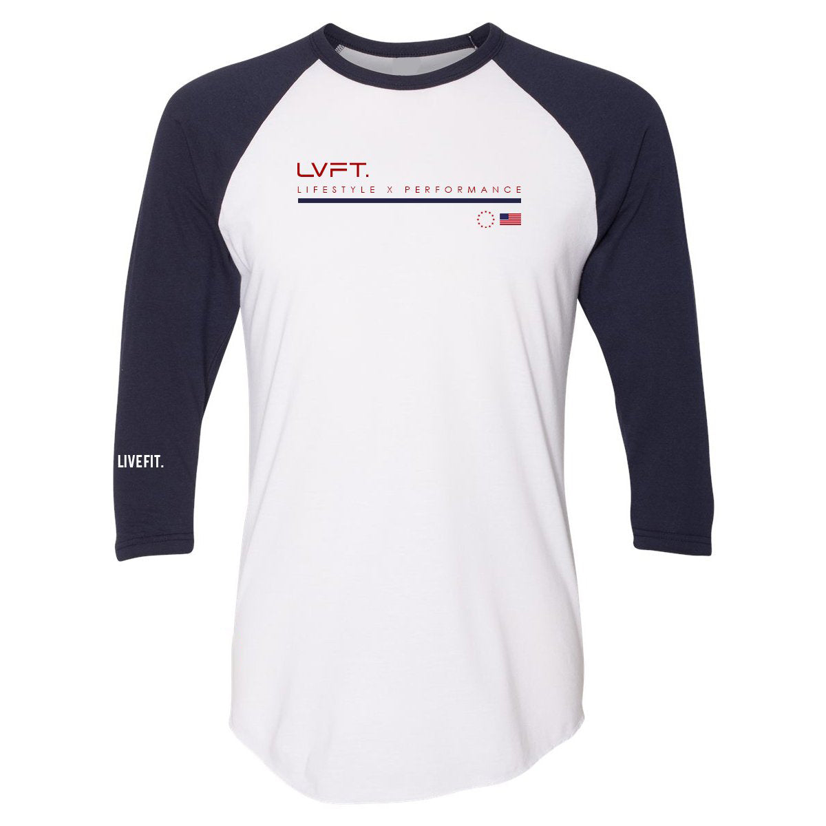 United Raglan - White/Navy